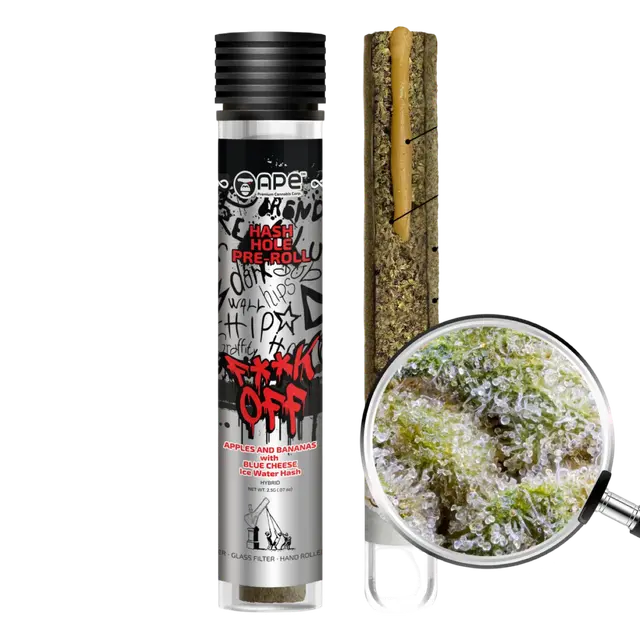 Hash Hole Pre-Roll | Black Cherry with Purple Punch Hash Rosin | Indica